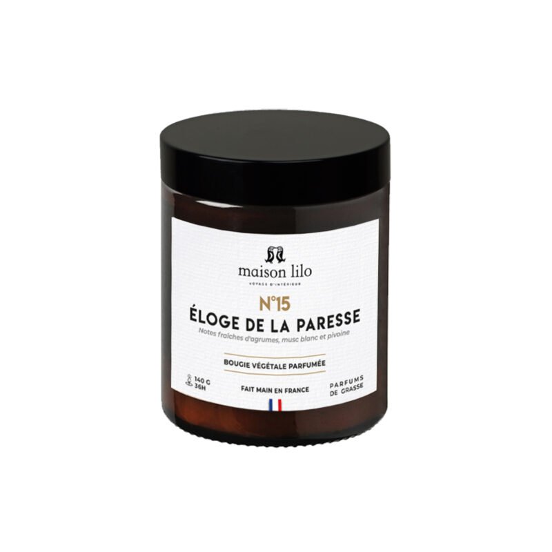 Bougie parfumée 140g (36h) Eloge de la paresse