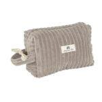 Trousse de toilette velours côtelé doublure rayée - Lin