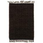 Tapis damier naturel/noir - 60x90