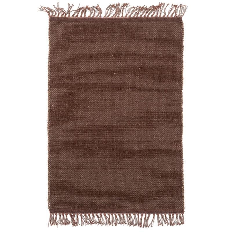 Tapis damier naturel/sienne