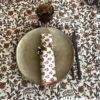 Nappe Amarante coton imprimé blockprint, terra