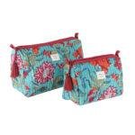 Trousse coton matelassé imprimé blockprint Papeete - trousse maquillage