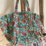 Grand sac cabas Amalfi en kantha imprimé blockprint - 4