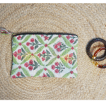 Pochette Amalfi en kantha vintage imprimé blockprint - 3