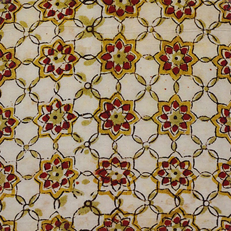 Plateau carré métal émaillé Zellige ocre/brick, bordure dorée – Image 4