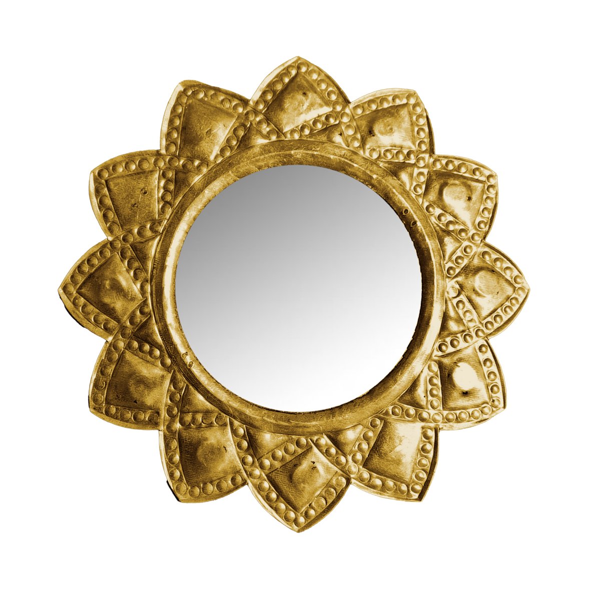 Miroir Ibiza GM métal patiné