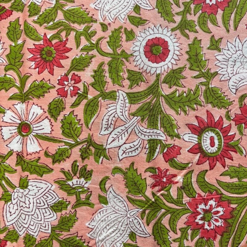 Nappe "Un Jardin à Lisbonne" en coton imprimé au tampon de bois – Image 3