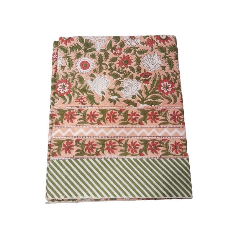 Nappe "Un Jardin à Lisbonne" en coton imprimé au tampon de bois – Image 4