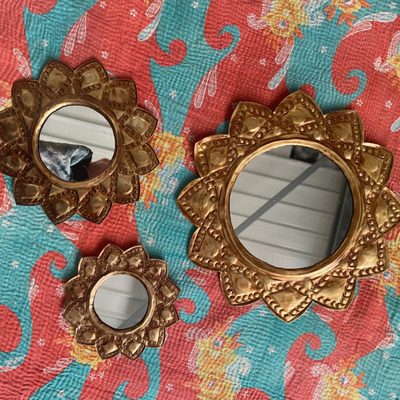 Miroir Ibiza PM métal patiné – Image 2
