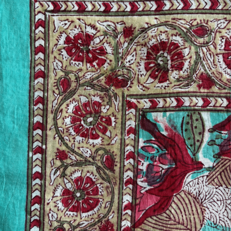 Paréo St Barth en voile de coton imprimé blockprint – Image 3