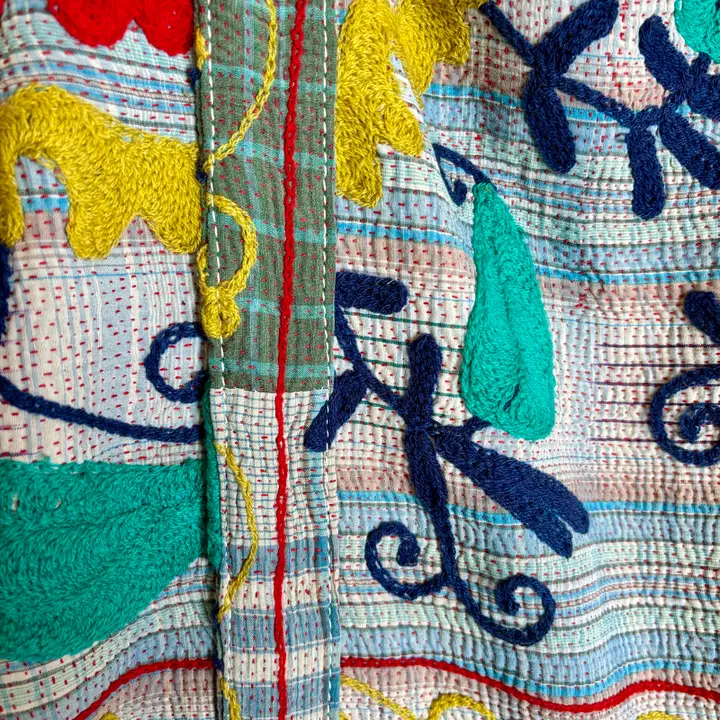 Grand sac Ibiza vintage brodé main suzani, #16 pièce unique – Image 2
