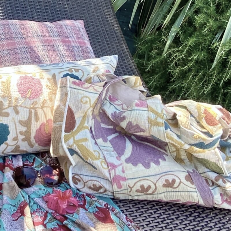 Sac cabas Havana brodé Suzani #18 - pièce unique – Image 2