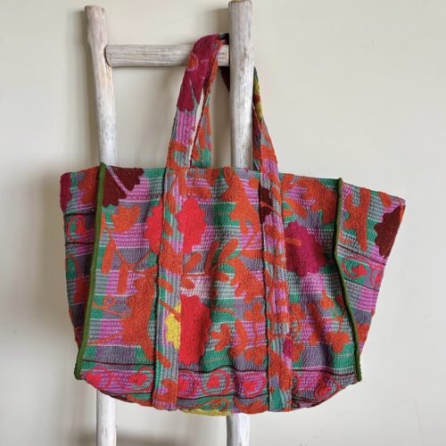 Grand sac Ibiza vintage brodé main suzani, #18 pièce unique