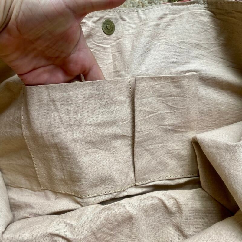 Sac cabas Havana brodé Suzani #20- pièce unique – Image 2