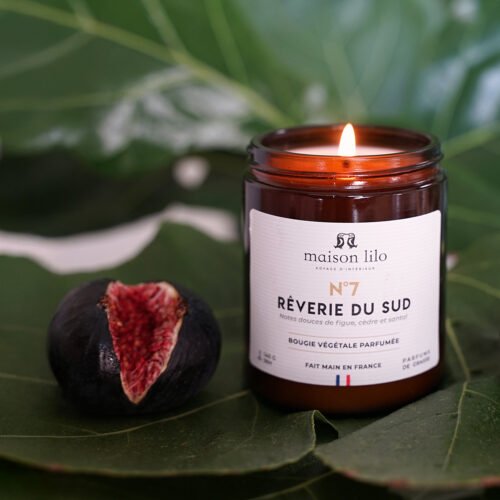 Bougie végétale parfumée N° 7 Rêverie du sud-140g