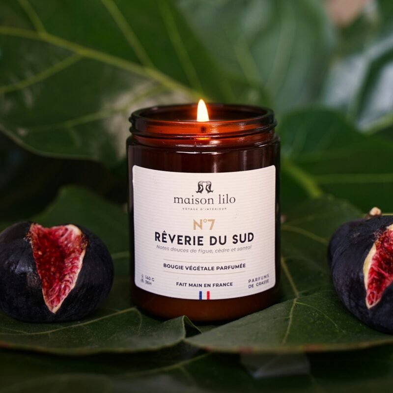 Bougie végétale parfumée N° 7 Rêverie du sud-140g