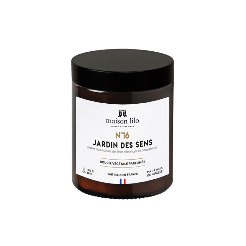 Bougie végétale parfumée N°16 Jardin des Sens- 140g