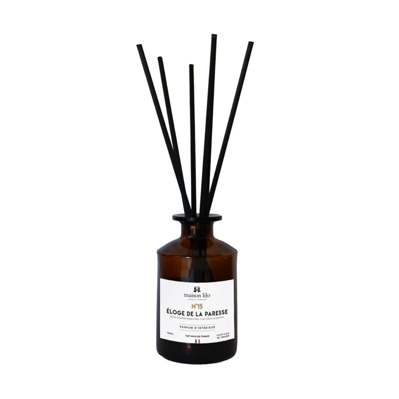 Parfum d'ambiance tiges de rotin N°15 Eloge de la paresse- 180 ml