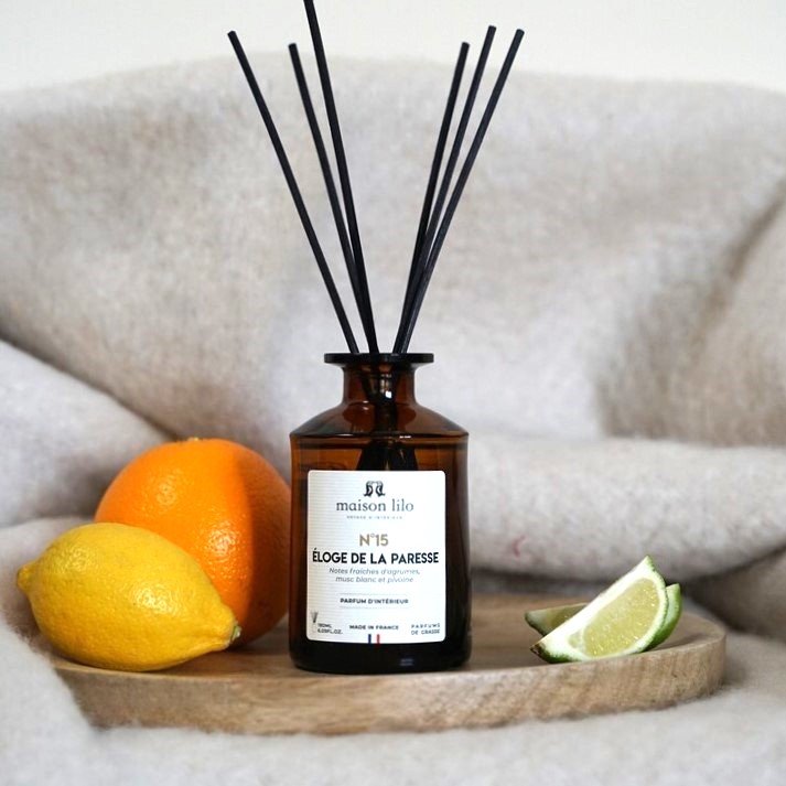Parfum d'ambiance tiges de rotin N°15 Eloge de la paresse- 180 ml