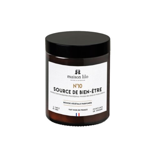 Bougie végétale parfumée N°10 Source de bien-être-140g