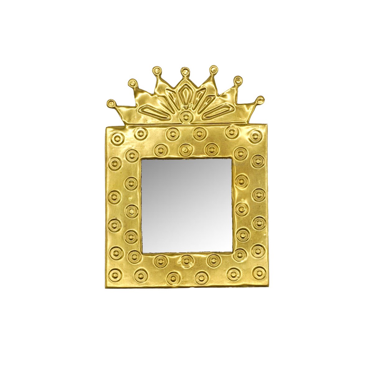 Miroir Couronne en laiton patiné – Image 2