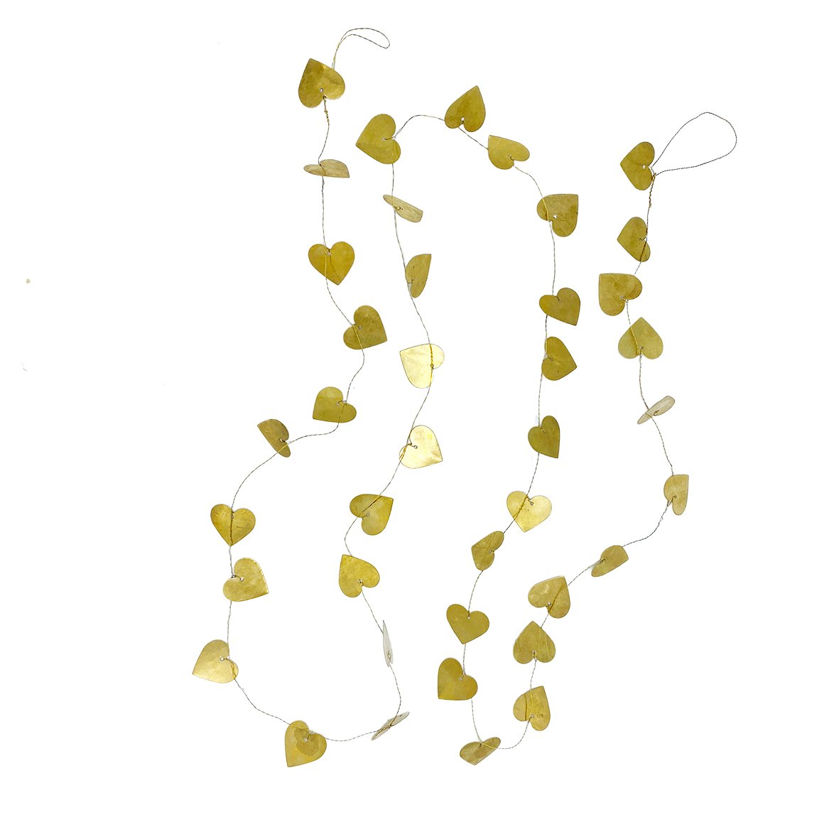 Guirlande décoratives pampilles coeurs en laiton