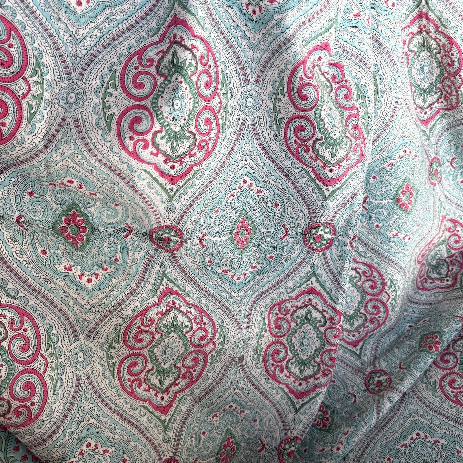 Nappe Madame de Sévigné en coton imprimé blockprint – Image 3