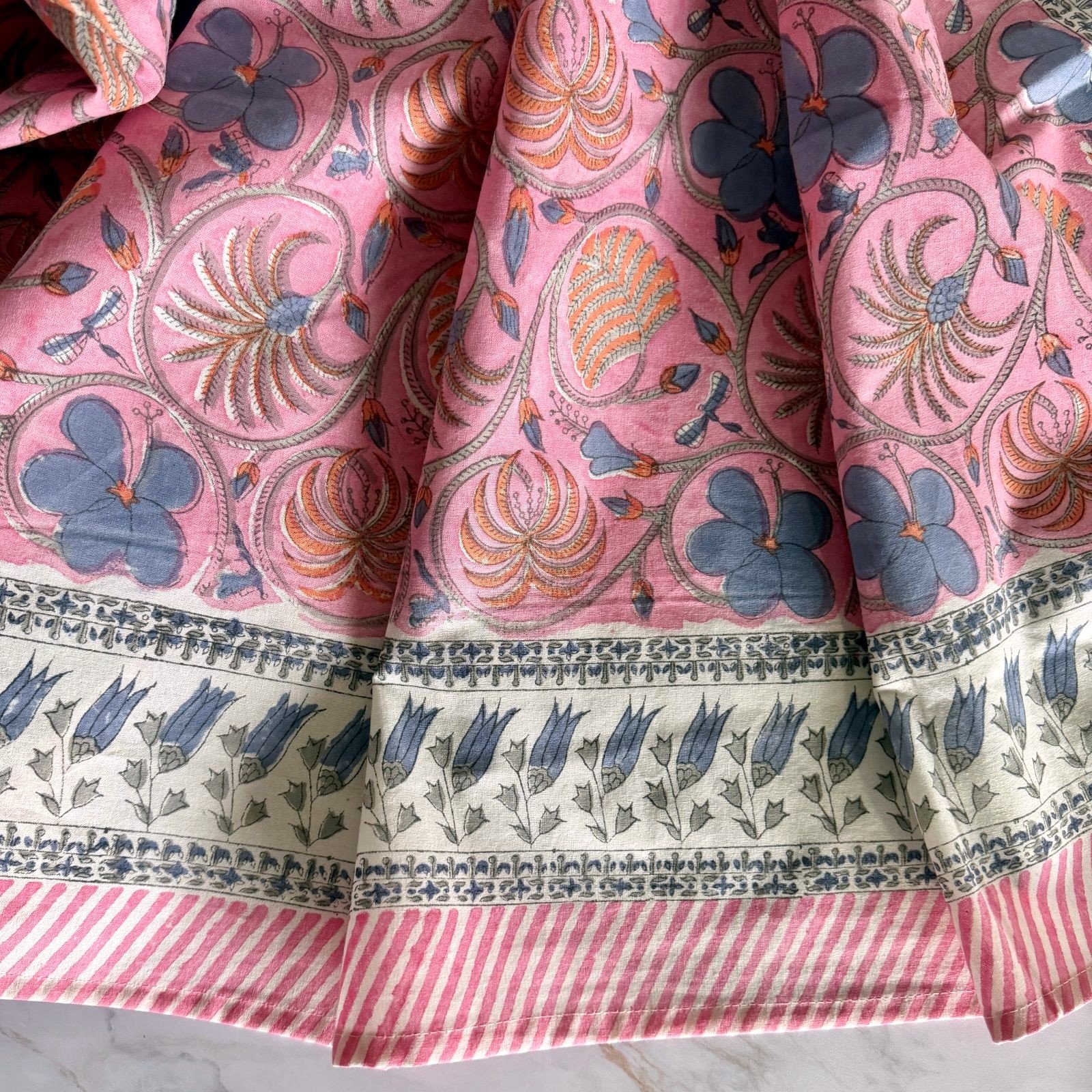 Nappe Miami Beach, coton imprimé blockprint – Image 3