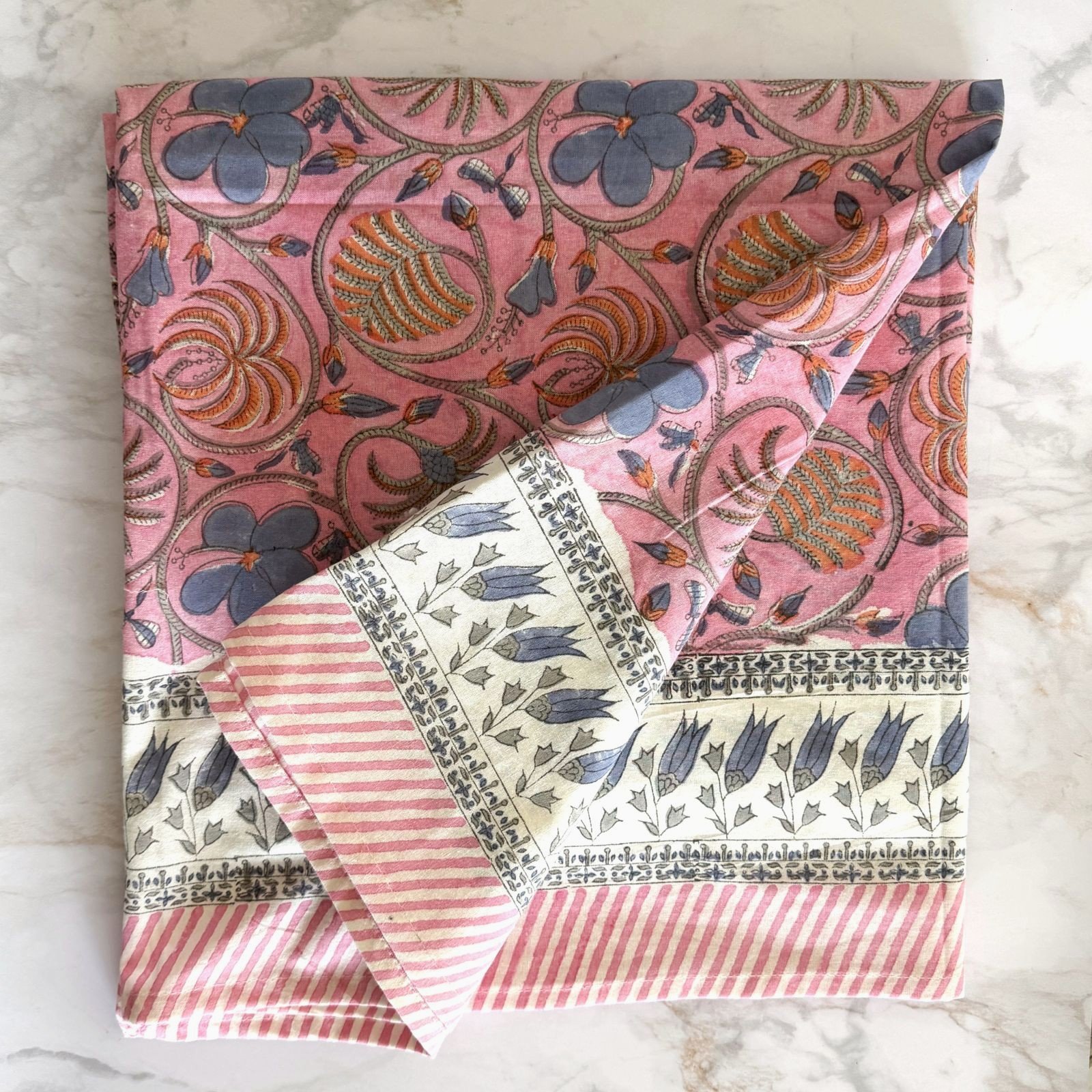 Nappe Miami Beach, coton imprimé blockprint – Image 2