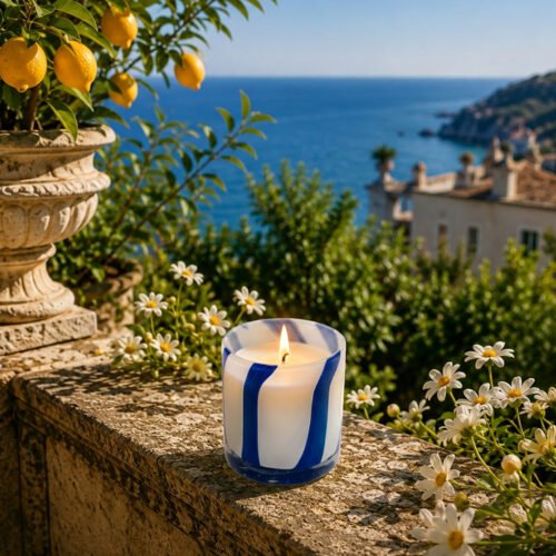 Bougie My Riviera dans photophore 180g, made in Provence