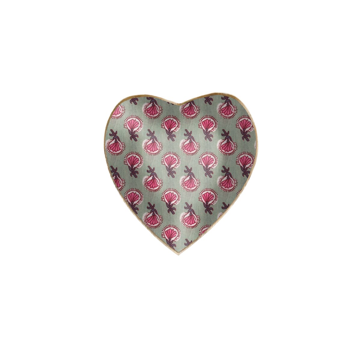 Coupelle coeur métal émaillé Chaumont, bord doré – Image 2