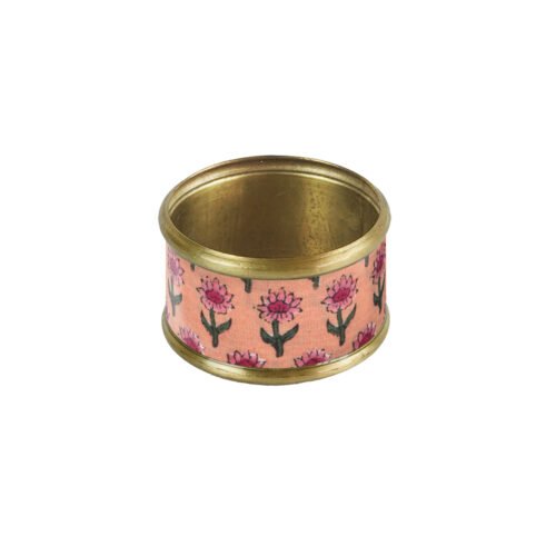 Lot de 2 ronds de serviette laiton émaillé Villandry