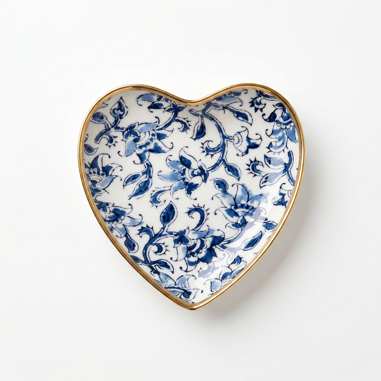 Coupelle coeur Ispahan métal émaillé, bord doré – Image 2