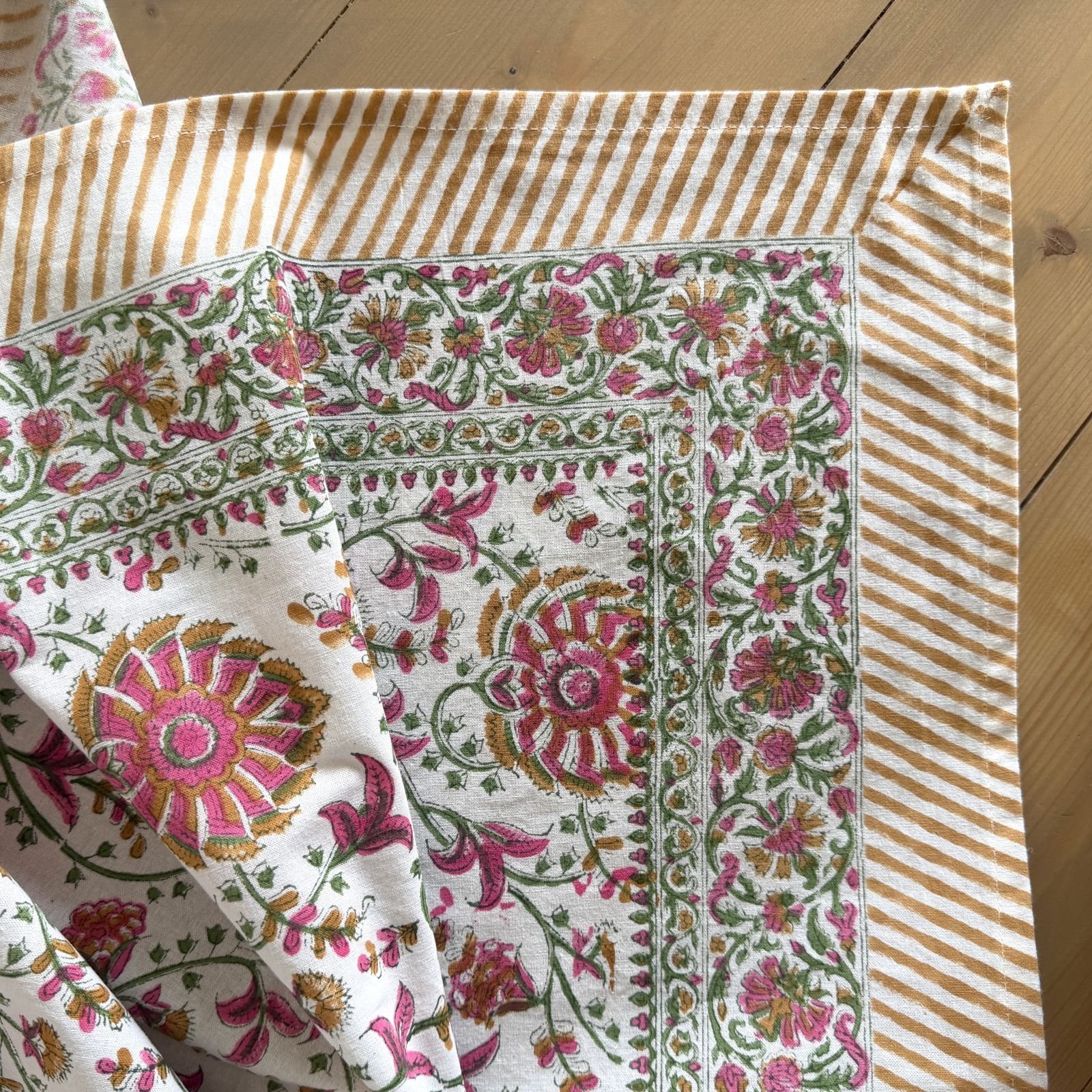 Nappe Amboise, coton imprimé blockprint – Image 3