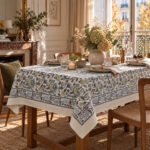 Nappe blockprint "Vaux-le-Vicomte" disponible en trois dimensions - 150 x 150