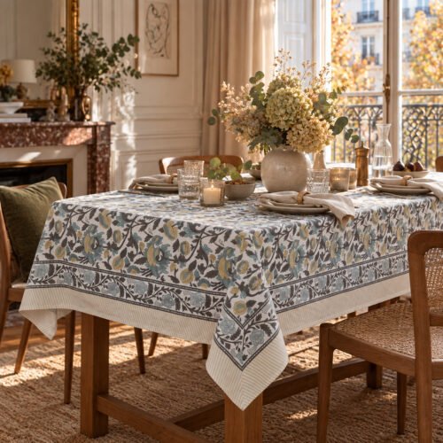 Nappe blockprint "Vaux-le-Vicomte" disponible en trois dimensions
